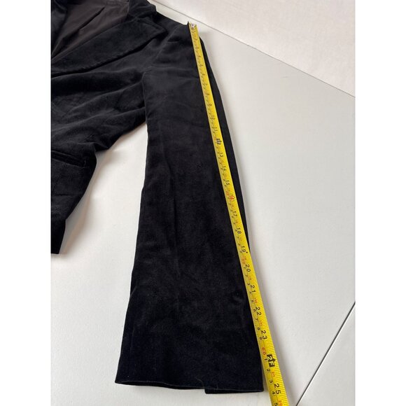 Express Design Studio Womens Black Velvet Blazer Jacket SZ 8 Whimsigoth Holiday - Picture 10 of 12